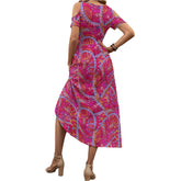 Palai Cold-Shoulder A-line Long Dress